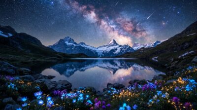 Celestial Mirror Lake Wallpaper